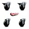Service Caster 3.5'' Phenolic Wheel Swivel Bolt Hole Caster Set with 2 Posi Lock Brakes, 4PK SCC-BH20S3514-PHS-PLB-2-S-2 - alternate 4